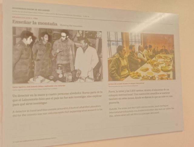 Uno de los cuadros de la exposición sobre la historia del Laboratorio: «Enseñar la montaña».