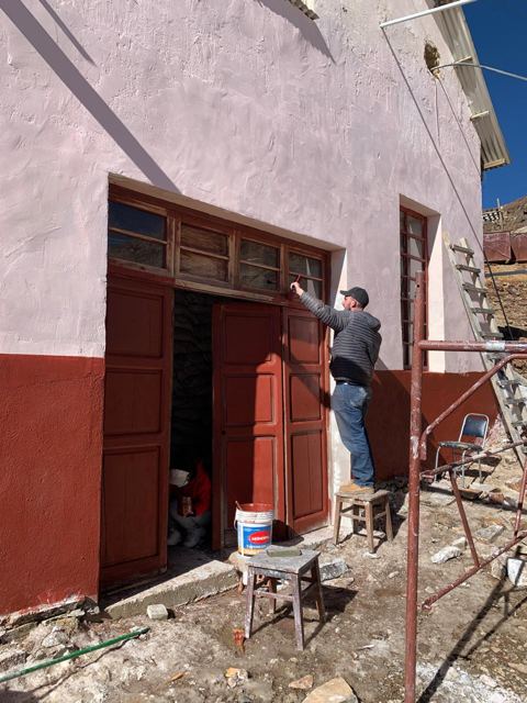Pintura del marco de una puerta